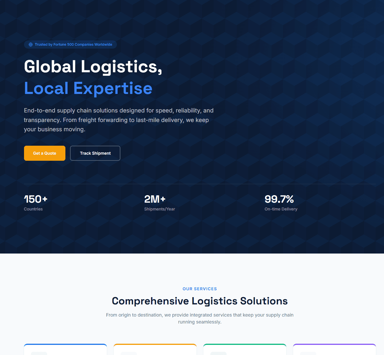 Logistics & Supply Chain Company website preview