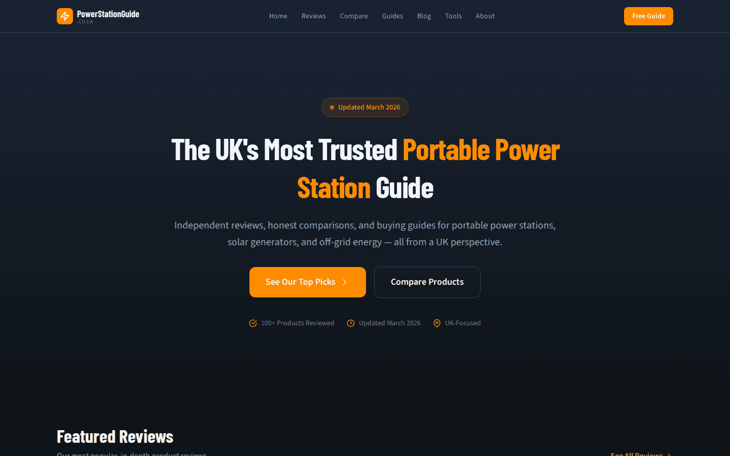 Portable Power Station Guide website preview