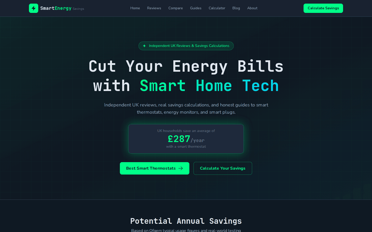 Smart Energy Comparison Platform website preview